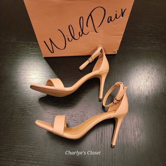 Wild Pair‎ Bethie Open-Toe Nude Minimalist Capsule Heels 10M NWB - Picture 5 of 15